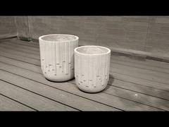 Ручная резьба Финиширование Волокна цементный горшок на заказ для наружных центров