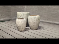 Круглый цементный горшок из волокна для барбекю/угольной печи