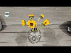 Круглый формы винтажный стиль волокна глиняной плантатор с ручной резьбой отделки