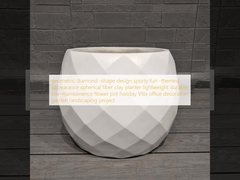 геометрический дизайн в форме бриллианта спортивный веселый тематический внешний вид сферический глиняный плантатор из волокна легкий долговечный цветочный горшок с низким уровнем технического обслуживания праздник Вилла офисная отделка садовый ландшафтны