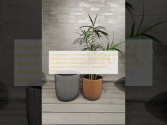 Уникальные серебристые цветочные горшки: Характерные полосатые узоры, круглый волокнисто-глиняный горшок, легкий, прочный, не требующий особого ухода, для украшения вилл, офисов, садов на крыше, ландшафтных проектов