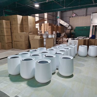 Китай оптом Круглые формы стекловолокна цветочные горшки GRP плантатор коробки для наружного внутреннего декора